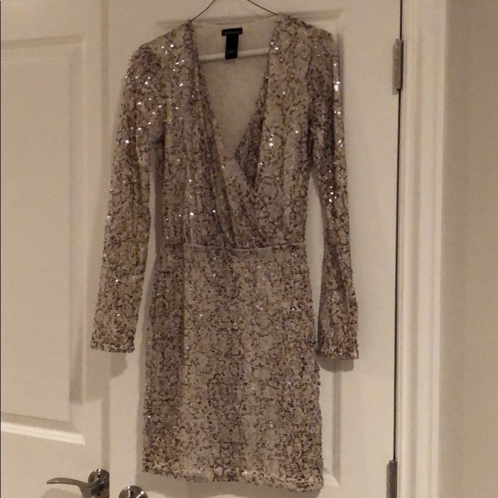Worn once! MODA Sequin Long-Sleeved Dress